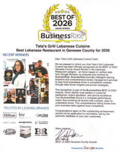 Teta's Grill Lebanese Cuisine
Best Lebanese Restaurant in Genesee County for 2026